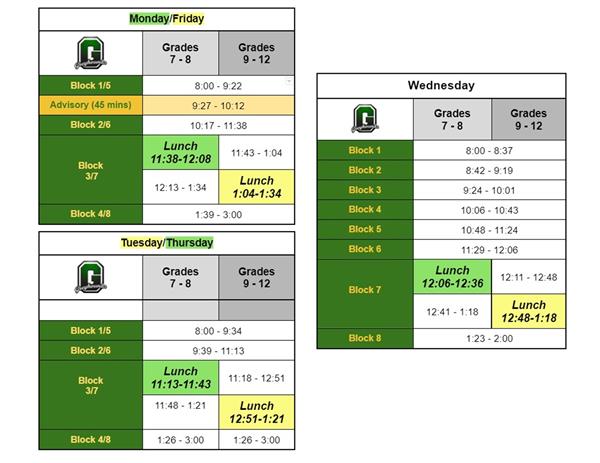 23-24 Bell Schedule